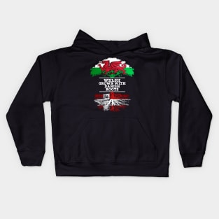 Welsh Grown With Danish Roots - Gift for Danish With Roots From Denmark Kids Hoodie